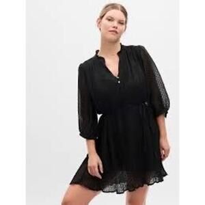 GAP Swiss Dot Pleated Dress Sz L NWT $80 MSRP